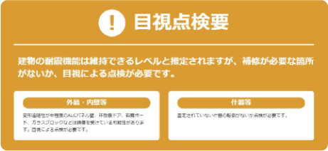 被害推定を元にした点検要否画面